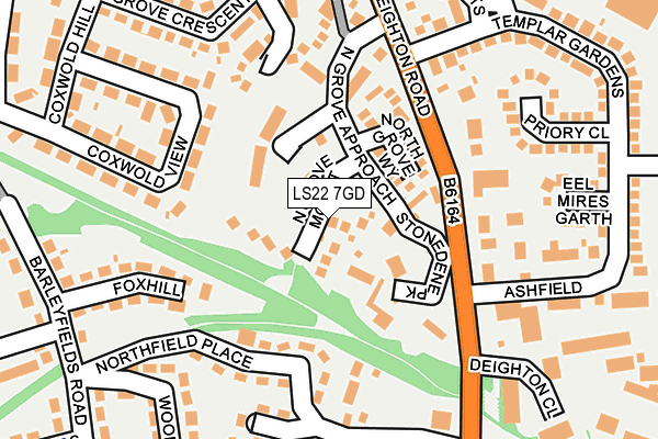 LS22 7GD map - OS OpenMap – Local (Ordnance Survey)