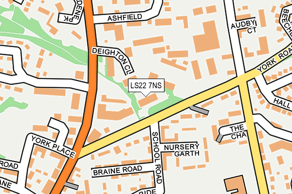 LS22 7NS map - OS OpenMap – Local (Ordnance Survey)