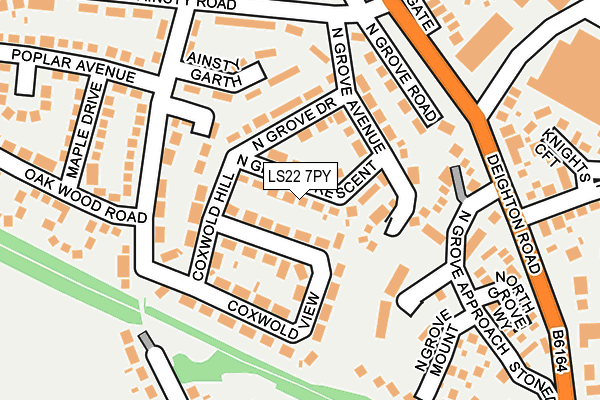 LS22 7PY map - OS OpenMap – Local (Ordnance Survey)