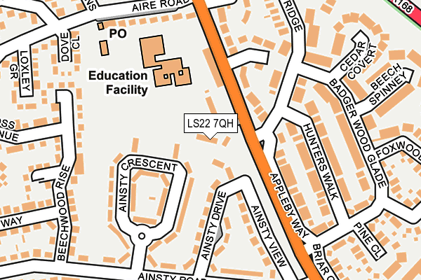 LS22 7QH map - OS OpenMap – Local (Ordnance Survey)