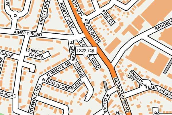 LS22 7QL map - OS OpenMap – Local (Ordnance Survey)