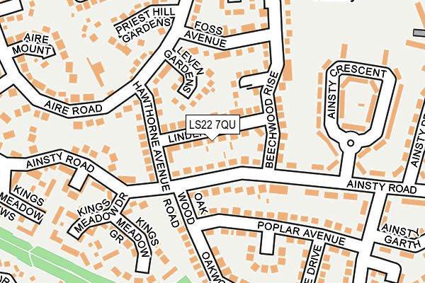 LS22 7QU map - OS OpenMap – Local (Ordnance Survey)