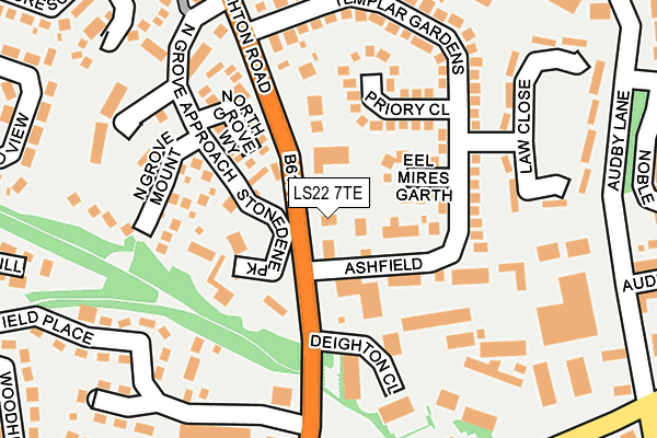 LS22 7TE map - OS OpenMap – Local (Ordnance Survey)