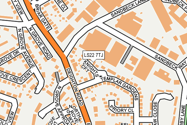 LS22 7TJ map - OS OpenMap – Local (Ordnance Survey)