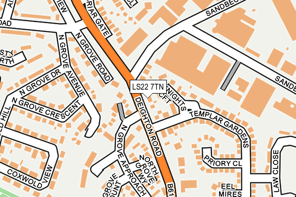 LS22 7TN map - OS OpenMap – Local (Ordnance Survey)