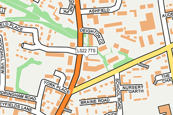 LS22 7TS map - OS OpenMap – Local (Ordnance Survey)