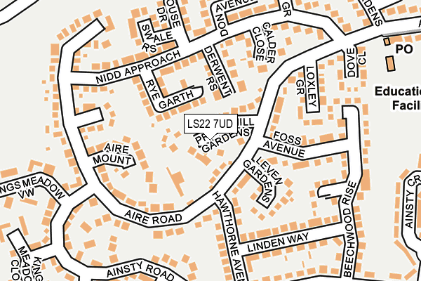 LS22 7UD map - OS OpenMap – Local (Ordnance Survey)