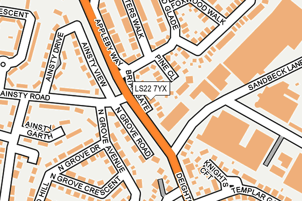 LS22 7YX map - OS OpenMap – Local (Ordnance Survey)