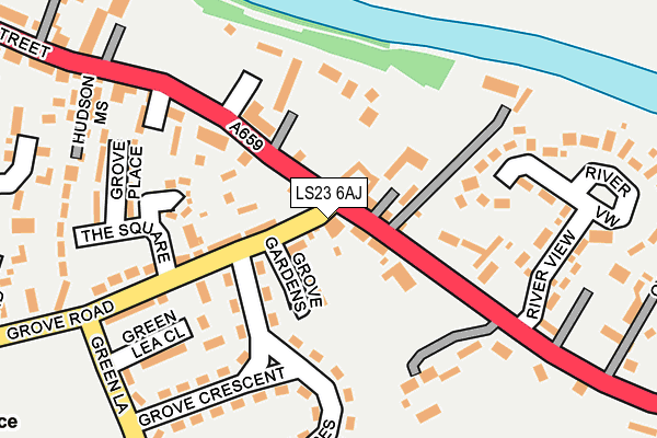 LS23 6AJ map - OS OpenMap – Local (Ordnance Survey)