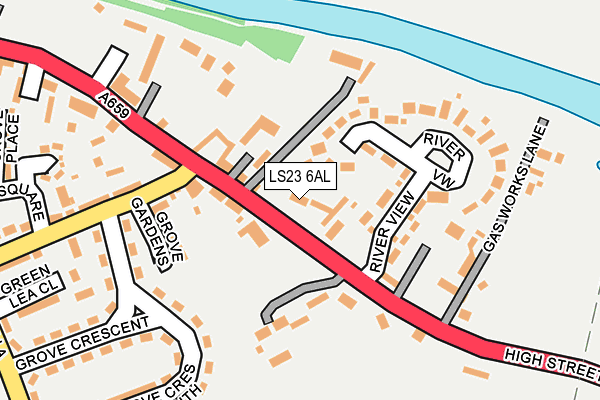 LS23 6AL map - OS OpenMap – Local (Ordnance Survey)