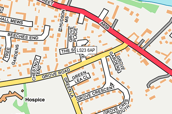 LS23 6AP map - OS OpenMap – Local (Ordnance Survey)