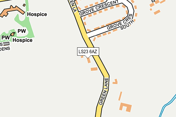 LS23 6AZ map - OS OpenMap – Local (Ordnance Survey)
