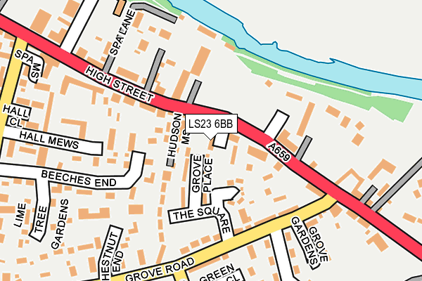 LS23 6BB map - OS OpenMap – Local (Ordnance Survey)