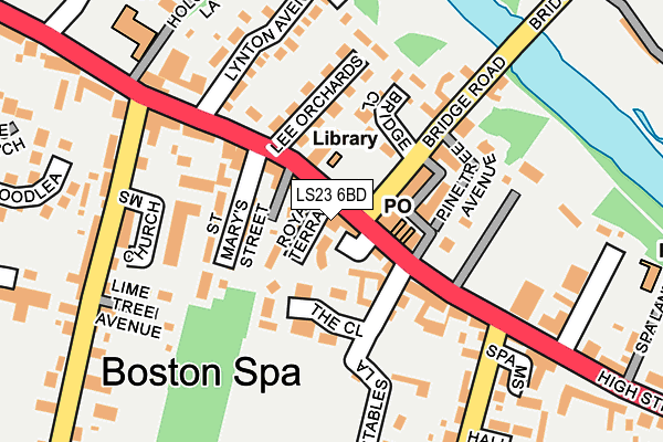 LS23 6BD map - OS OpenMap – Local (Ordnance Survey)