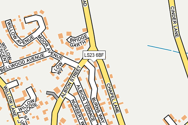 LS23 6BF map - OS OpenMap – Local (Ordnance Survey)