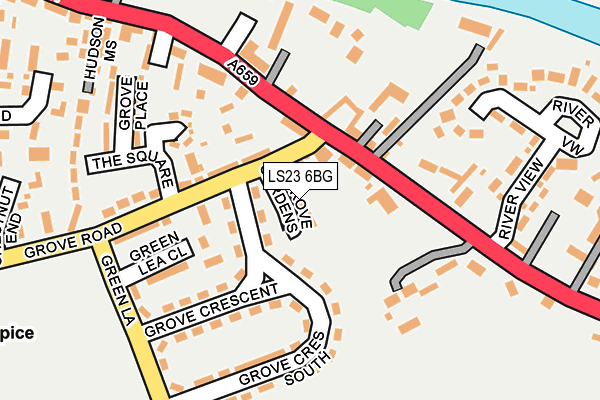 LS23 6BG map - OS OpenMap – Local (Ordnance Survey)