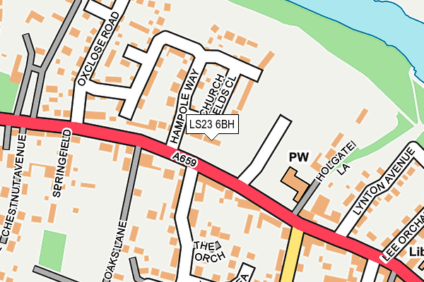 LS23 6BH map - OS OpenMap – Local (Ordnance Survey)