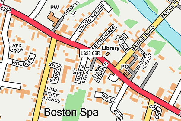 LS23 6BR map - OS OpenMap – Local (Ordnance Survey)