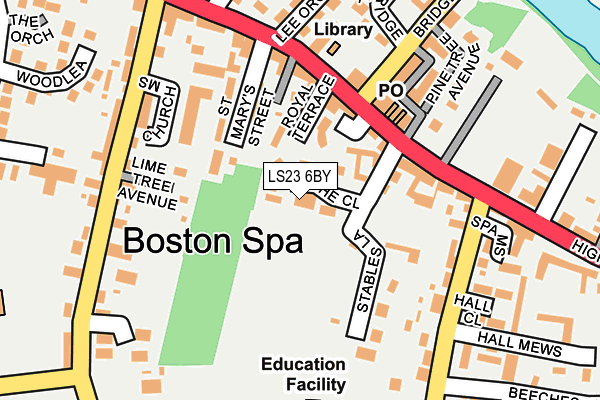 LS23 6BY map - OS OpenMap – Local (Ordnance Survey)