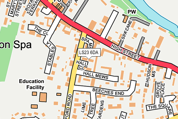 LS23 6DA map - OS OpenMap – Local (Ordnance Survey)