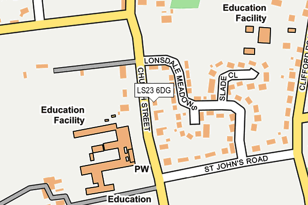 LS23 6DG map - OS OpenMap – Local (Ordnance Survey)