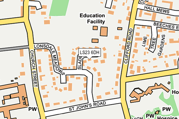LS23 6DH map - OS OpenMap – Local (Ordnance Survey)