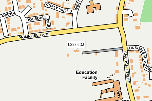 LS23 6DJ map - OS OpenMap – Local (Ordnance Survey)