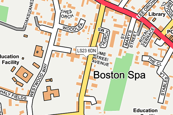 LS23 6DN map - OS OpenMap – Local (Ordnance Survey)