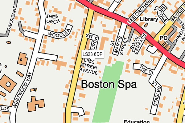 LS23 6DP map - OS OpenMap – Local (Ordnance Survey)