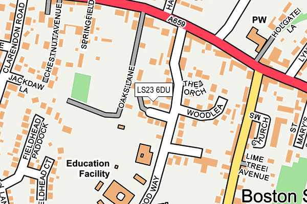 LS23 6DU map - OS OpenMap – Local (Ordnance Survey)