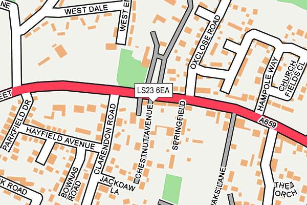 LS23 6EA map - OS OpenMap – Local (Ordnance Survey)