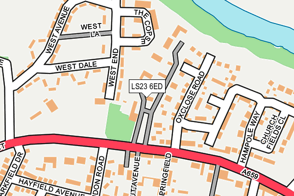 LS23 6ED map - OS OpenMap – Local (Ordnance Survey)