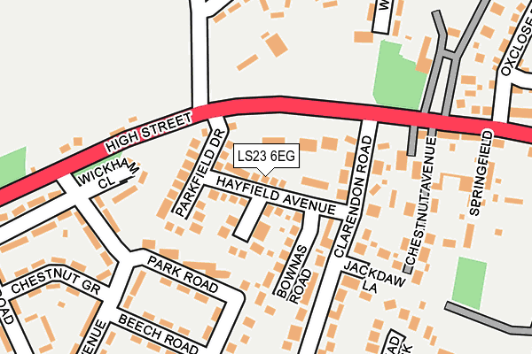 LS23 6EG map - OS OpenMap – Local (Ordnance Survey)
