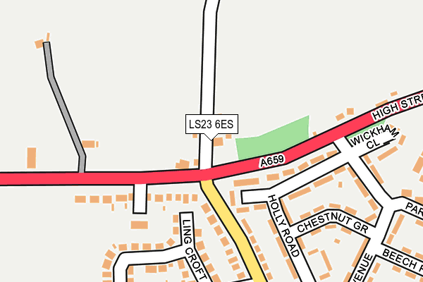 LS23 6ES map - OS OpenMap – Local (Ordnance Survey)