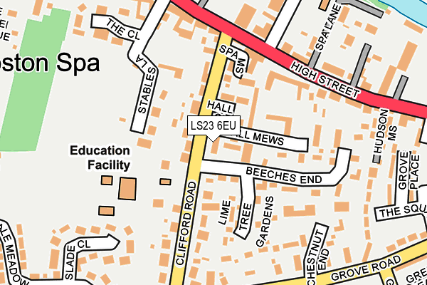 LS23 6EU map - OS OpenMap – Local (Ordnance Survey)