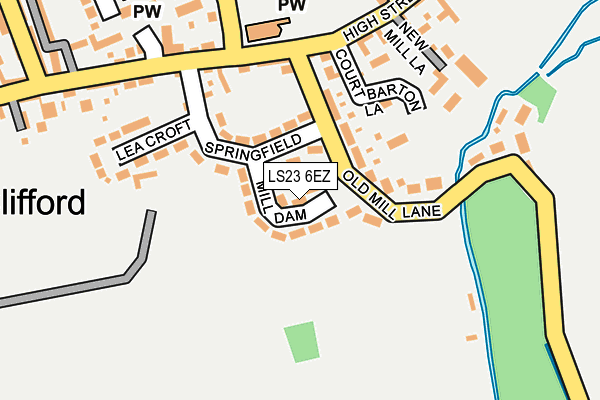 LS23 6EZ map - OS OpenMap – Local (Ordnance Survey)