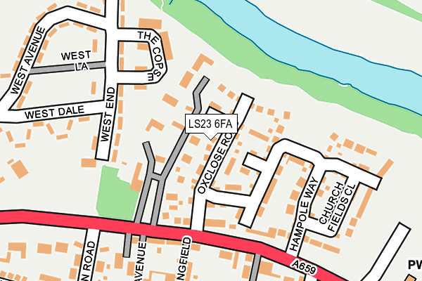 LS23 6FA map - OS OpenMap – Local (Ordnance Survey)