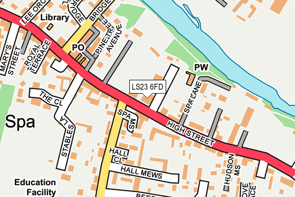 LS23 6FD map - OS OpenMap – Local (Ordnance Survey)