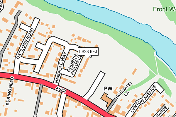 LS23 6FJ map - OS OpenMap – Local (Ordnance Survey)