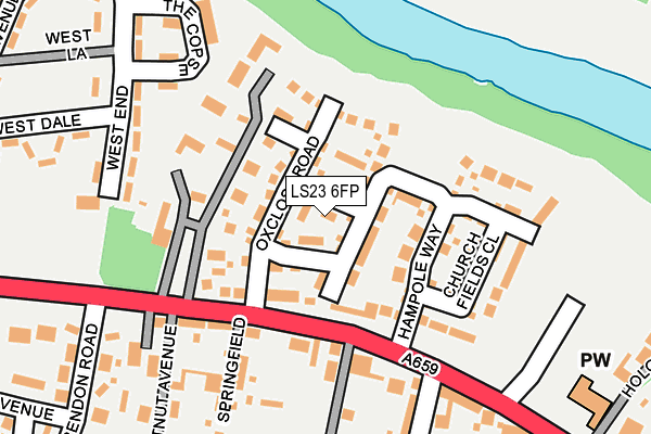 LS23 6FP map - OS OpenMap – Local (Ordnance Survey)