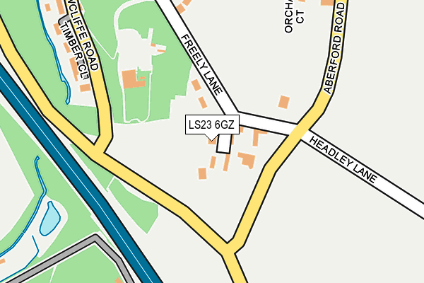 LS23 6GZ map - OS OpenMap – Local (Ordnance Survey)