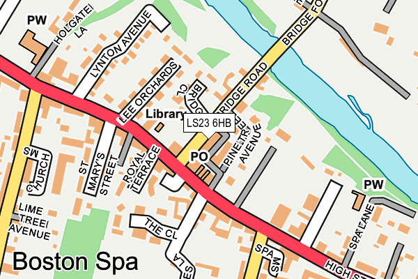 LS23 6HB map - OS OpenMap – Local (Ordnance Survey)