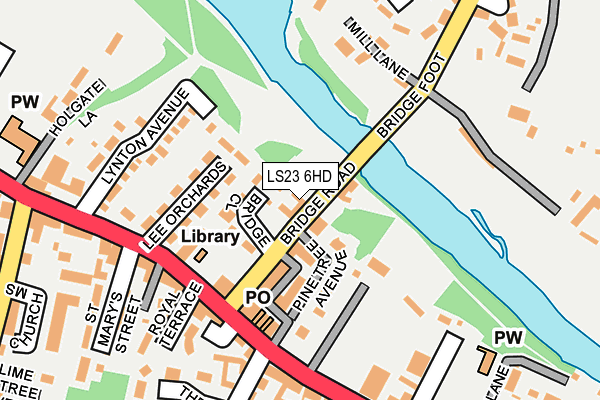 LS23 6HD map - OS OpenMap – Local (Ordnance Survey)