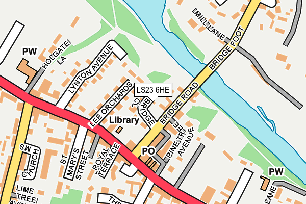 LS23 6HE map - OS OpenMap – Local (Ordnance Survey)