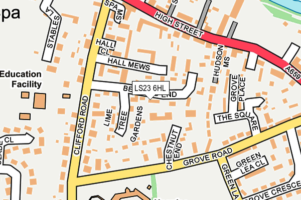 LS23 6HL map - OS OpenMap – Local (Ordnance Survey)