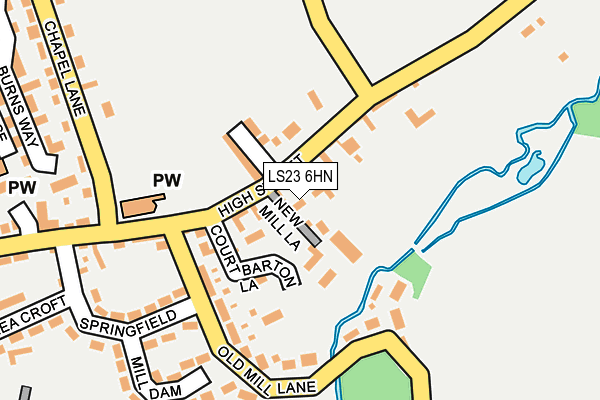 LS23 6HN map - OS OpenMap – Local (Ordnance Survey)