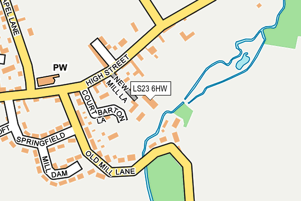 LS23 6HW map - OS OpenMap – Local (Ordnance Survey)