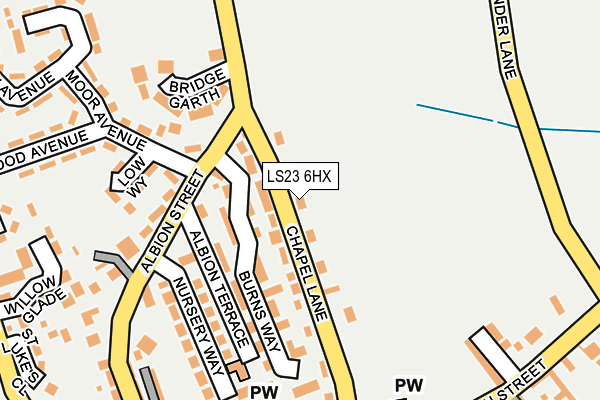 LS23 6HX map - OS OpenMap – Local (Ordnance Survey)