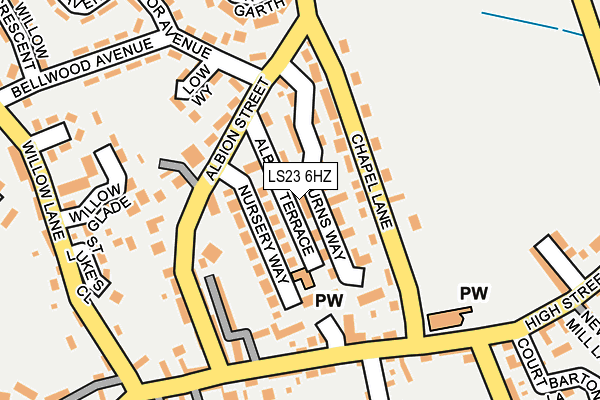 LS23 6HZ map - OS OpenMap – Local (Ordnance Survey)