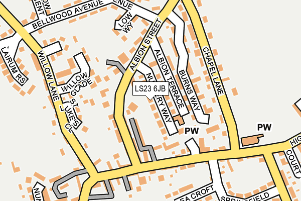 LS23 6JB map - OS OpenMap – Local (Ordnance Survey)